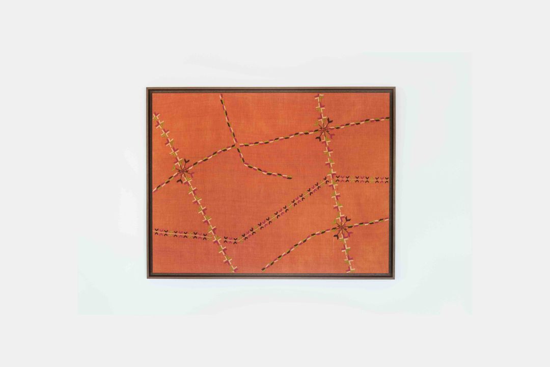 Embroidered map detail - personal geography