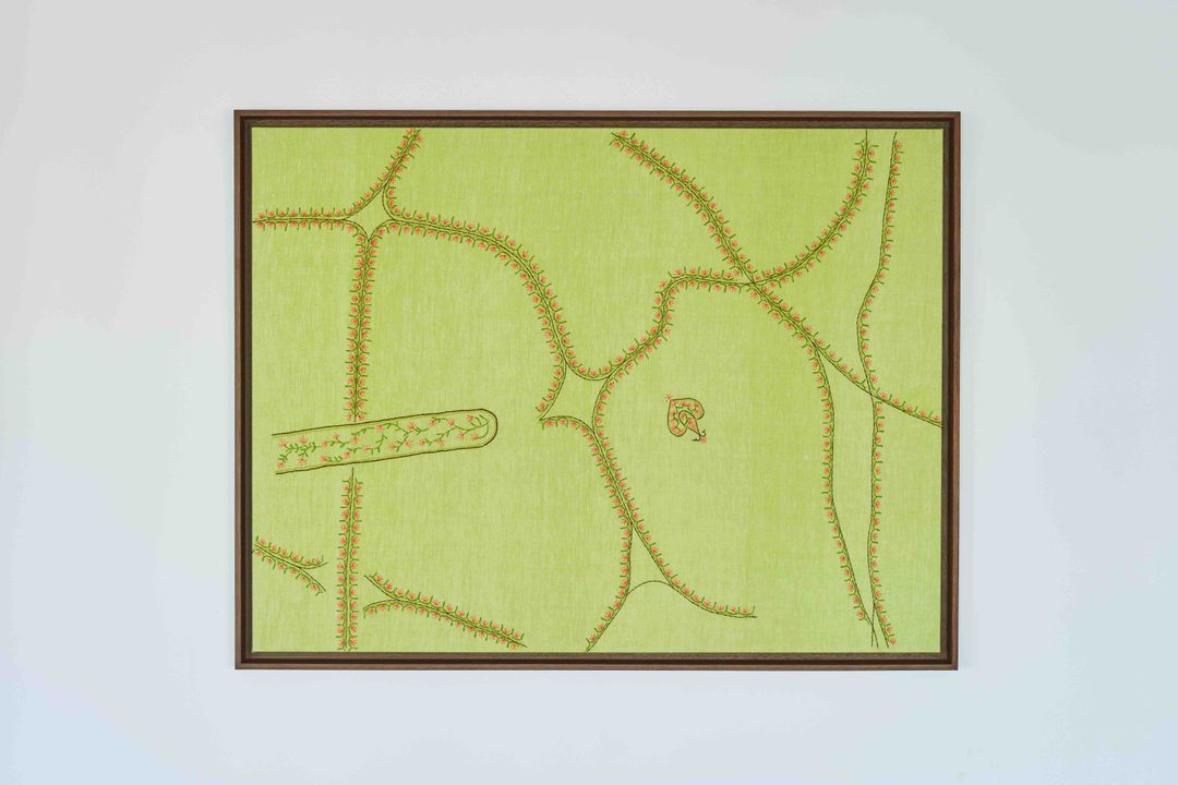 Embroidered map detail - collective memory